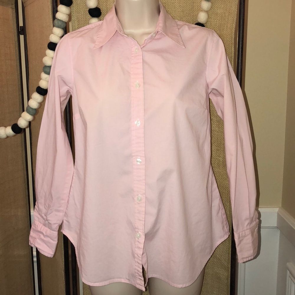Gap Maternity Pink Button Down Shirt Size XS